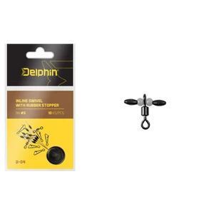 DELPHIN Inline swivel with rubber stopper S / 0