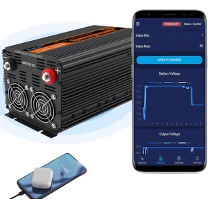 EDECOA Inverter 12V220V 1500W Voltage Converter Remote Control Pro 2xUSB Can Choose LiFePo4 tiszta szinuszhullám