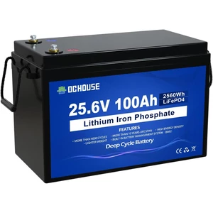 DCHOUSE 24V 100Ah LiFePO4 lítium akkumulátor