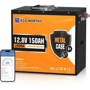 ECO-WORTHY 12 V 150 Ah Low Temp Bluetooth FePO4 akkumulátor