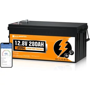 ECO-WORTHY 12 V 280 Ah Low Temp Bluetooth FePO4 akkumulátor