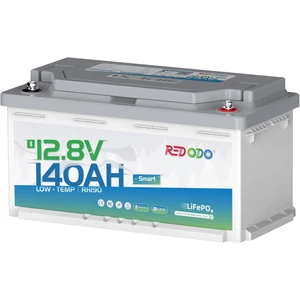 Redodo 12 V 140 Ah H190 Bluetooth LiFePO4 akkumulátor