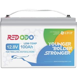 RedOdo 100Ah LiFePO4 12V akku Hőmérséklet védelemmel 3 év gari