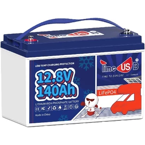 Timeusb 12V 140Ah LiFePO4 Bluetooth akkumulátor