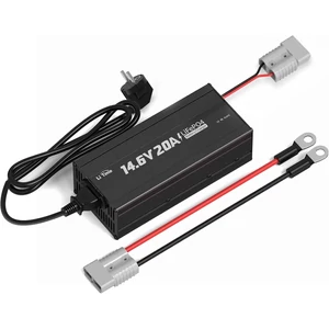 LiTime 14.6V 20A LiFePO4 akkumulátortöltő 12V-os akkukhoz