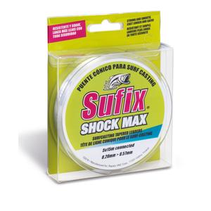 SUFIX SHOCK MAX  5X15M  0.26-0.57MM elvékonyodó dobó előkezsinór