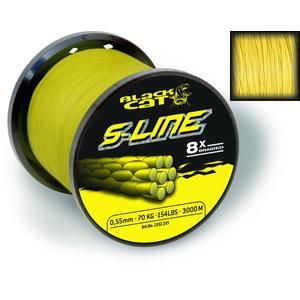 Black Cat S-Line 0,55mm 450m sárga 8-szálas fonott főzsinór