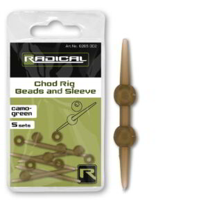 Radical Chod Rig Beads and Sleeve camo-green 5Set