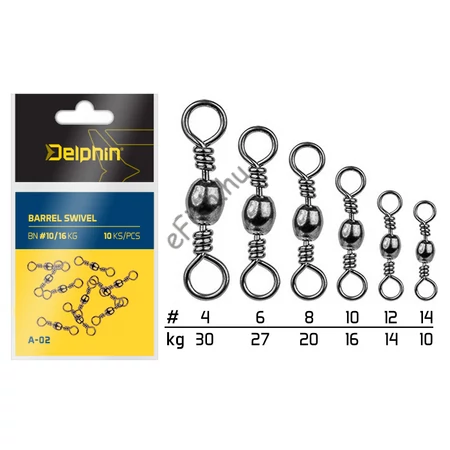 DELPHIN Barrel Swivel A 02 10db BN/14