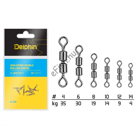 DELPHIN Hi speed double rolling swivel A 04 BN/4