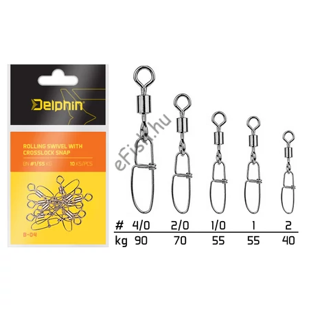 DELPHIN Rolling swivel with Crosslock snap BN/1