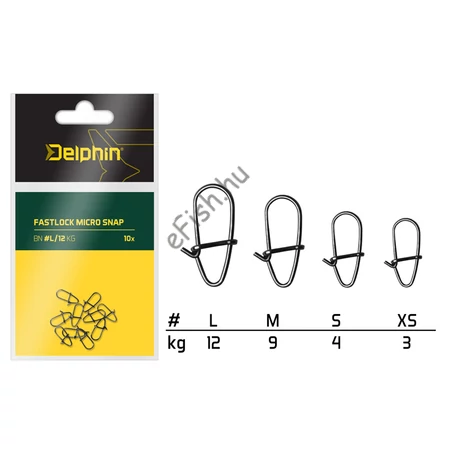 DELPHIN Fastlock micro snap 10db XS/3kg