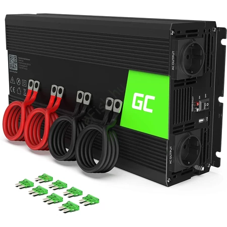 Green Cell Inverter 24V-ról 230V-ra, 2000W/4000W tiszta szinusz hullám