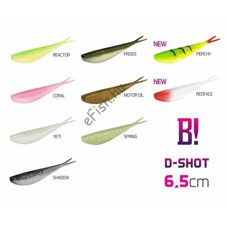 Delphin BOMB! Gumihal D-SHOT / 5db 6,5cm/REDFACE