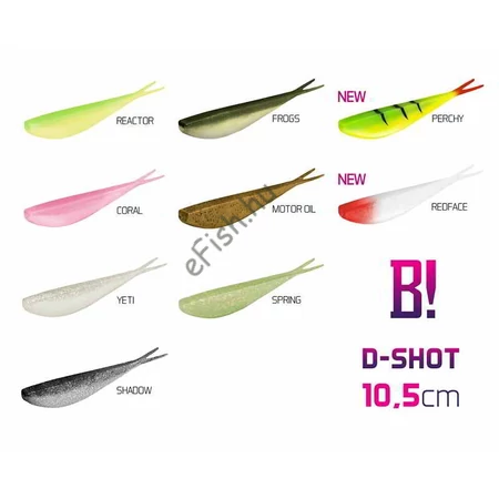 Delphin BOMB! Gumihal D-SHOT / 5db 10,5 cm/PERCHY