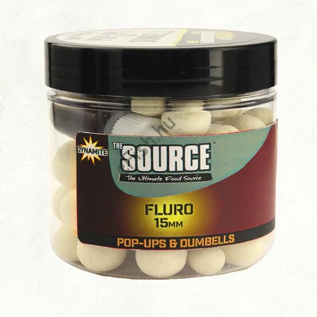 DYNAMITE BAITS THE SOURCE FLURO POP UPS 15MM