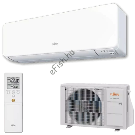 FUJITSU ASYG12KGTE/AOYG12KGCA (kültéri + beltéri egység) Oldalfali split klíma 3,4 kW Hősz. Inver. R32