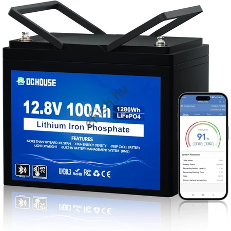 DCHOUSE 12V 100Ah LiFePO4 Bluetooth TROLLING akku