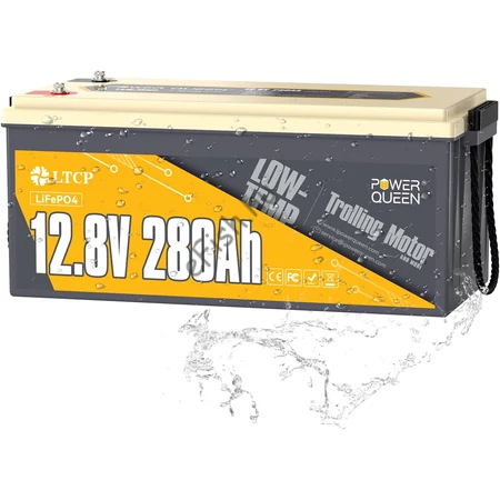 Power Queen 12V 280Ah LiFePO4 Lítium Munka Akkumulátor Fagyvédelemmel