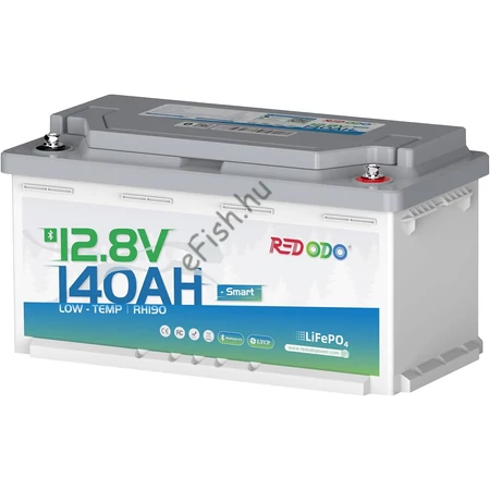 Redodo 12 V 140 Ah H190 Bluetooth LiFePO4 akkumulátor