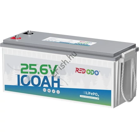 Red Odo 100Ah LiFePO4 24V mélyciklusú munka akkumulátor-2 év gari