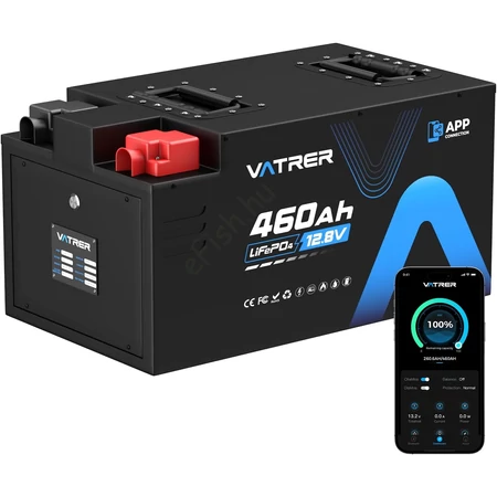 VATRER POWER 12V 460Ah LiFePO4 ipari akkumulátor