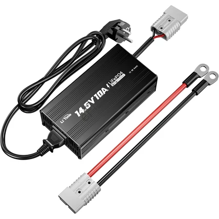 LiTime 14.6V 10A LiFePO4 akkumulátortöltő 12V-os akkukhoz