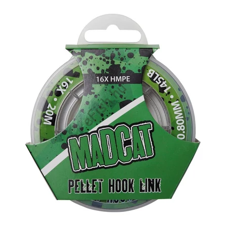 MADCAT PELLET HOOK LINK 16X 20M 0.65MM 47KG barna fonott előkezsinór