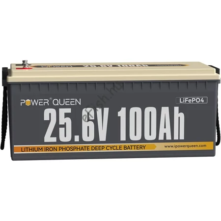 Power Queen 24V 100Ah LiFePO4 lítium-ion munka akkumulátor