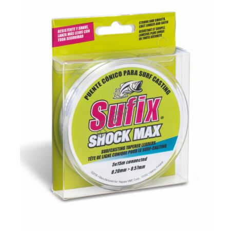 SUFIX SHOCK MAX  5X15M  0.26-0.57MM elvékonyodó dobó előkezsinór
