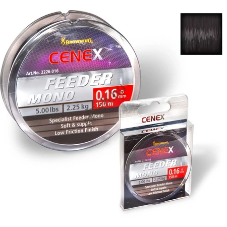 BROWNING Ø0,16mm Cenex Feeder Mono 150m 2,25kg,5,00lbs fekete