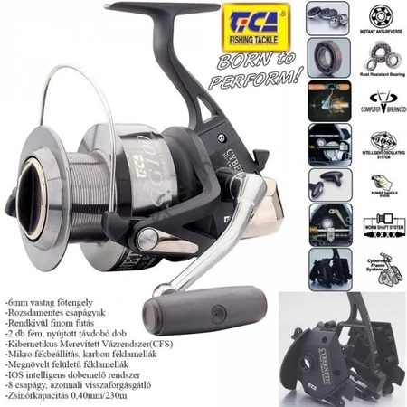 TICA CYBERNETIC GG 100 HARCSÁZÓ 8+1 orsó +1db FÉM PÓTDOBBAL