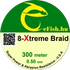 eFISH XTreme 8-BRAID 300M 0.55MM HARCSÁZÓ FONOTT FŐZSINÓR FLUO ZÖLD
