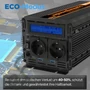 Kép 2/3 - EDECOA Inverter 24V Pure Sine Wave 1500/300W tiszta szinuszhullám 2xUSB, LCD