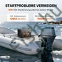 Kép 2/3 - LiTime 12V 165Ah BMS 150A Dual-purpose Bluetooth csónakmotor indító, Önfűtő akkumulátor