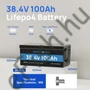 Kép 2/4 - OASES 36V 100 Ah LiFePO4 akkumulátor 100A-es BMS, 3840 Wh akkumulátor