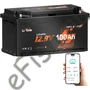 Kép 1/5 - LiTime LiFePO4 12V 100Ah LiFePO4 Bluetooth akkumulátor