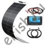 Kép 1/2 - 100 Wattos flexi napelem panel+10A 12V/24V töltésvezérlő+kábelek komplett KIT